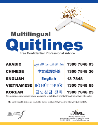 Multilingual Quitlines 1300 7848