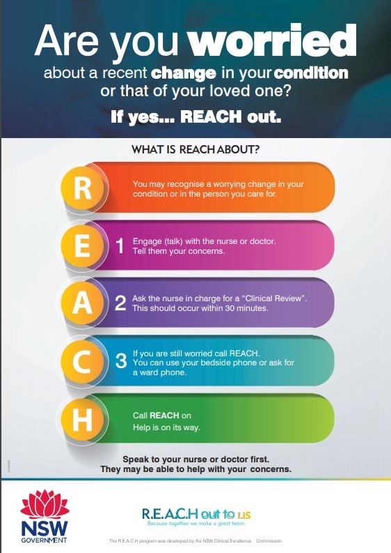 Image of REACH poster with information as provided in below table
